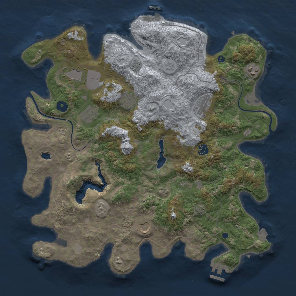 Rust Map: Procedural Map, Size: 4000, Seed: 1777345272, 14 Monuments