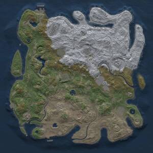 Thumbnail Rust Map: Procedural Map, Size: 4250, Seed: 1277120275, 17 Monuments