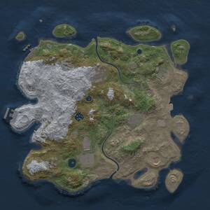 Thumbnail Rust Map: Procedural Map, Size: 3700, Seed: 217856123, 14 Monuments