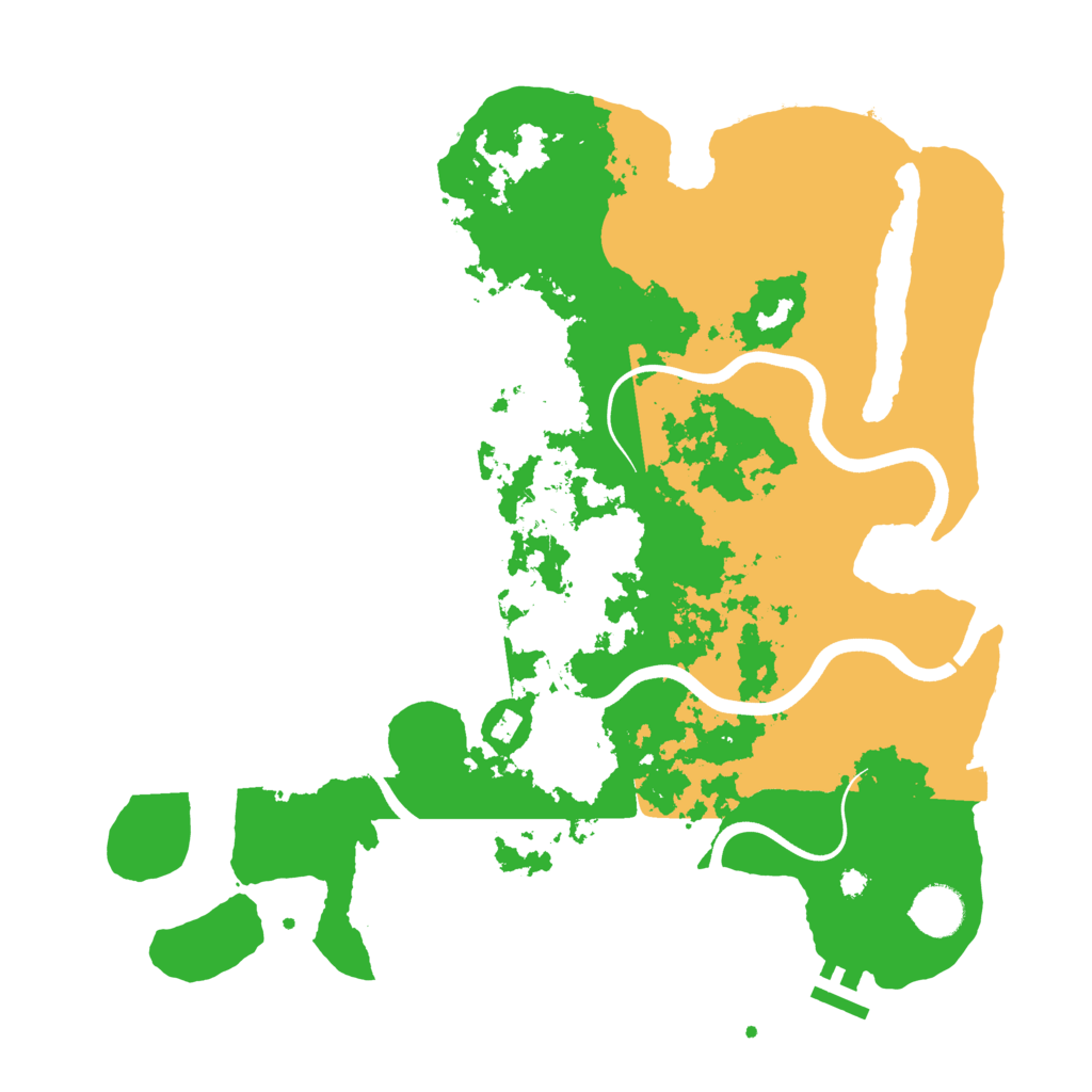 Biome Rust Map: Procedural Map, Size: 3700, Seed: 525902929