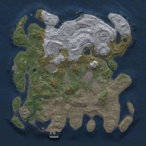 Thumbnail Rust Map: Procedural Map, Size: 3500, Seed: 14794927, 13 Monuments
