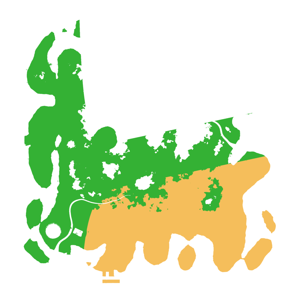 Biome Rust Map: Procedural Map, Size: 3500, Seed: 14794927