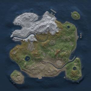 Thumbnail Rust Map: Procedural Map, Size: 2800, Seed: 7777, 8 Monuments