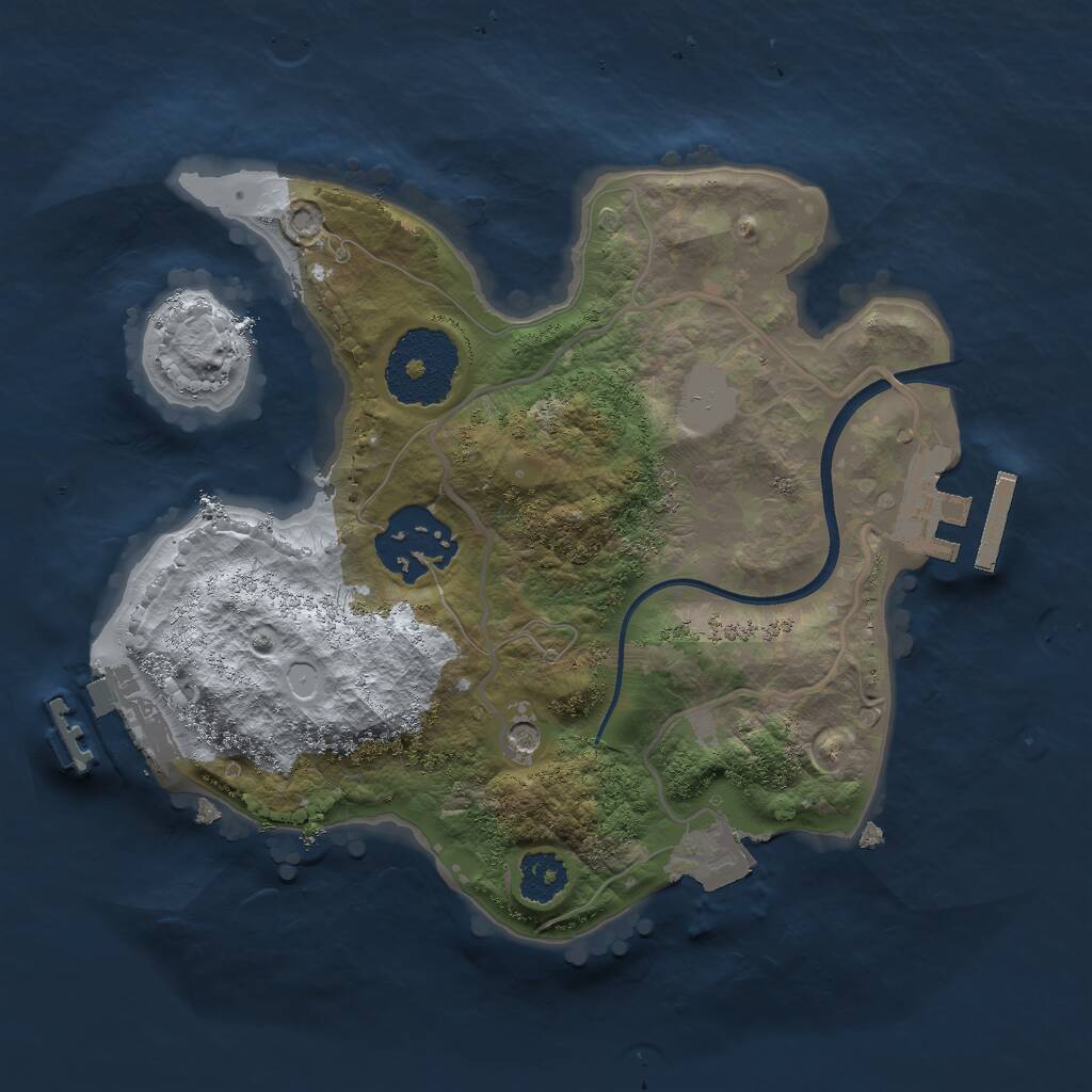 Rust Map: Procedural Map, Size: 2200, Seed: 986378113, 5 Monuments