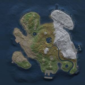 Thumbnail Rust Map: Procedural Map, Size: 2200, Seed: 12326, 6 Monuments