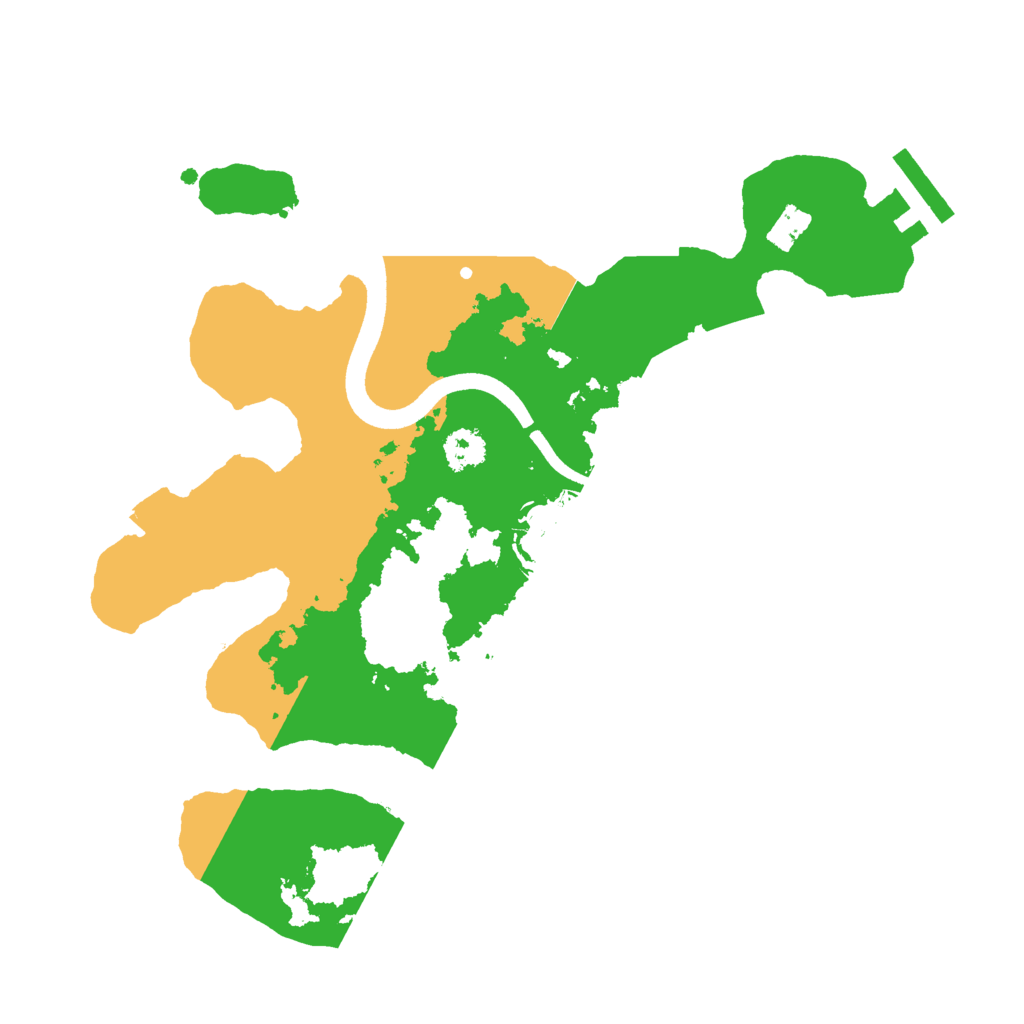 Biome Rust Map: Procedural Map, Size: 2500, Seed: 27232
