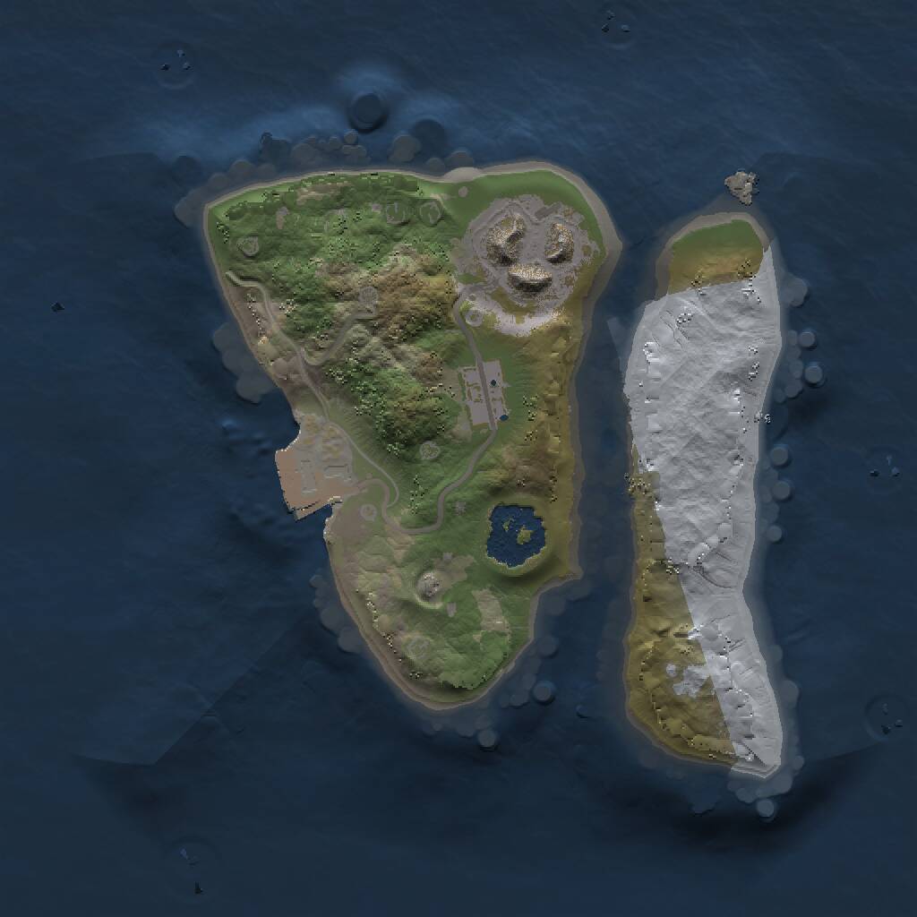 Rust Map: Procedural Map, Size: 1500, Seed: 937882362, 2 Monuments