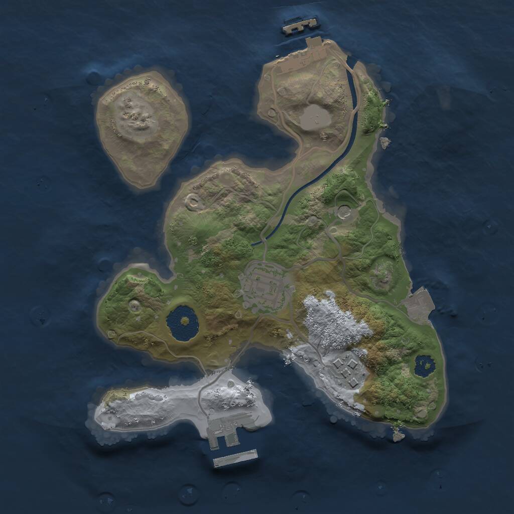 Rust Map: Procedural Map, Size: 2333, Seed: 2472299, 6 Monuments