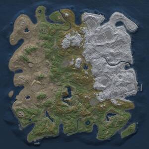 Thumbnail Rust Map: Procedural Map, Size: 4500, Seed: 1707392270, 16 Monuments