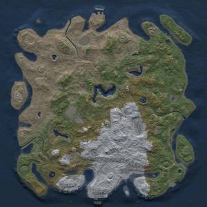 Thumbnail Rust Map: Procedural Map, Size: 4747, Seed: 594078140, 16 Monuments