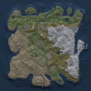 Thumbnail Rust Map: Procedural Map, Size: 3750, Seed: 750164508, 17 Monuments