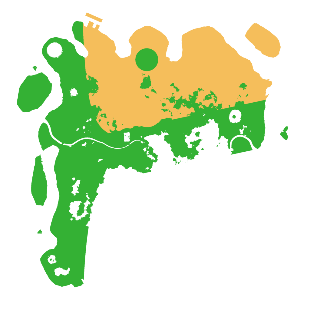 Biome Rust Map: Procedural Map, Size: 3600, Seed: 1108