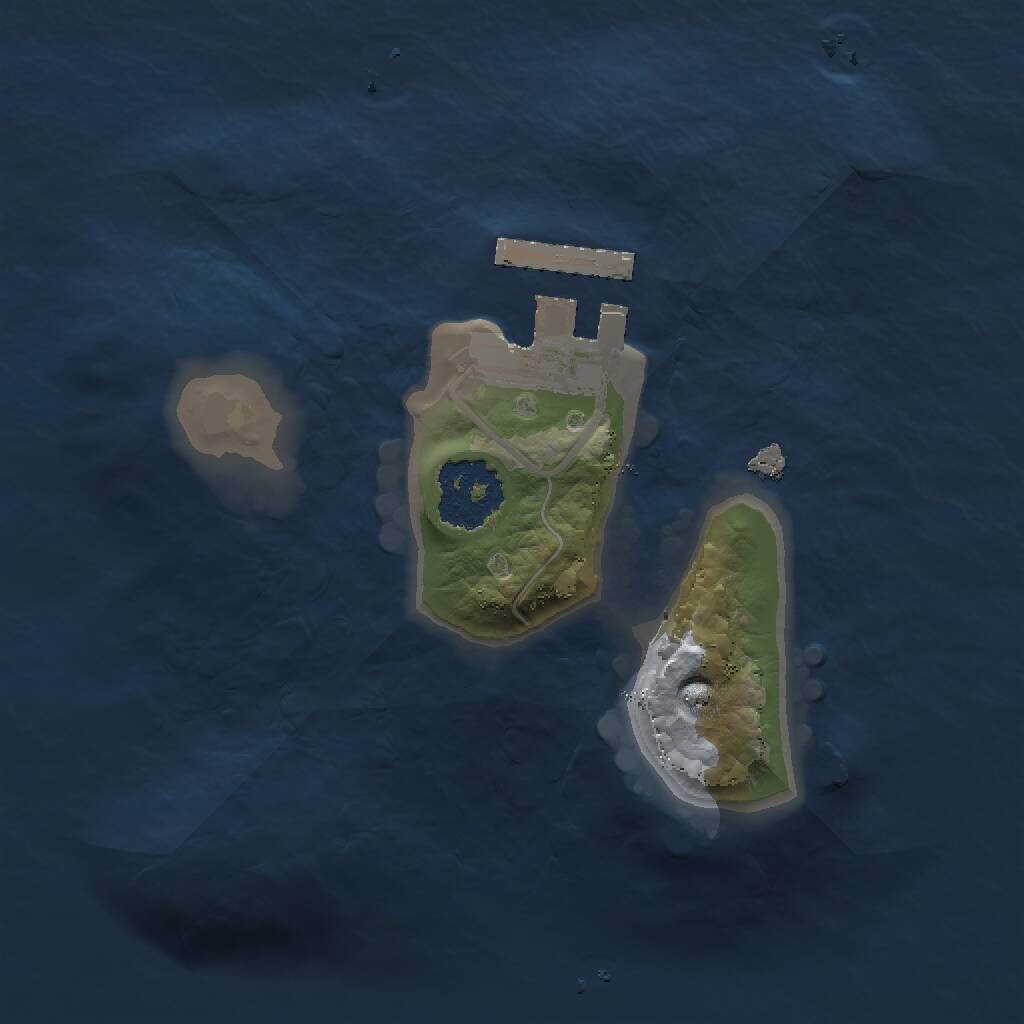 Rust Map: Procedural Map, Size: 1500, Seed: 1918482168, 2 Monuments