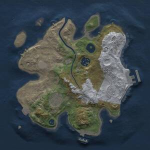 Thumbnail Rust Map: Procedural Map, Size: 2500, Seed: 1400918805, 7 Monuments