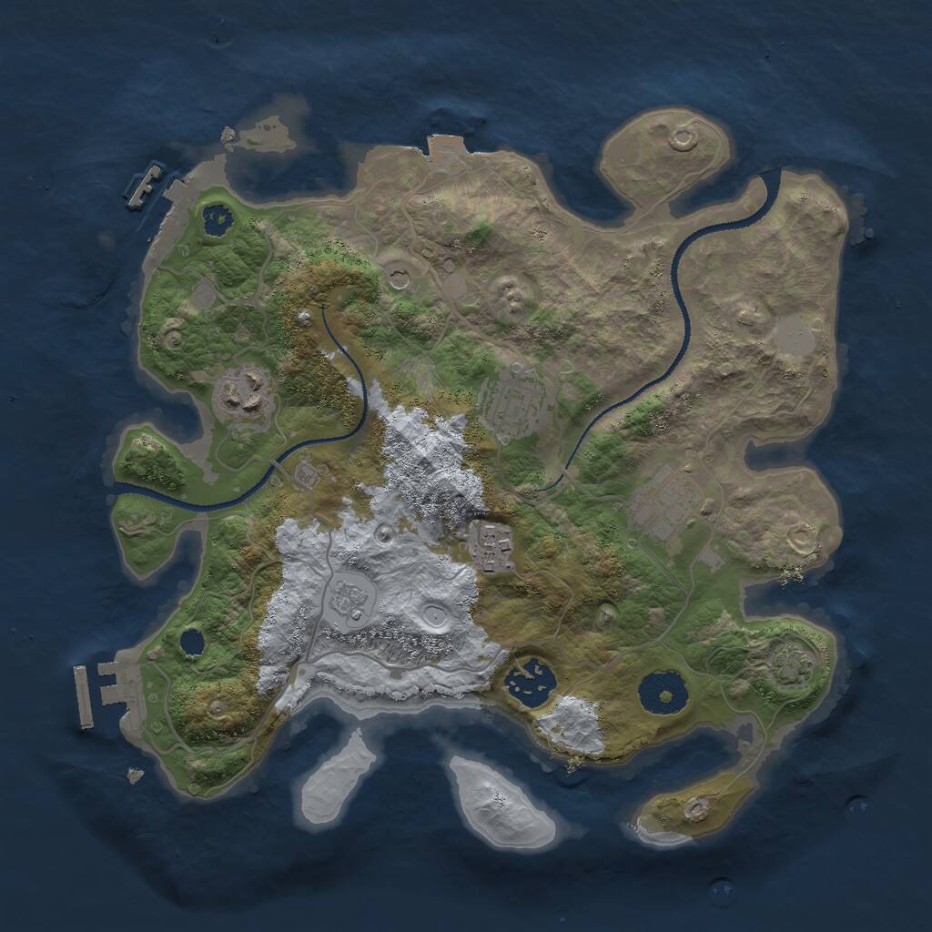 Rust Map: Procedural Map, Size: 3000, Seed: 3051492, 11 Monuments