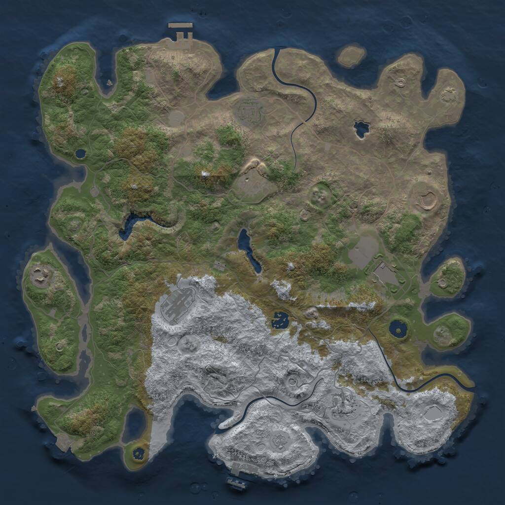 Rust Map: Procedural Map, Size: 4222, Seed: 26122024, 14 Monuments
