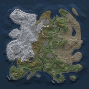 Thumbnail Rust Map: Procedural Map, Size: 3500, Seed: 812240712, 14 Monuments