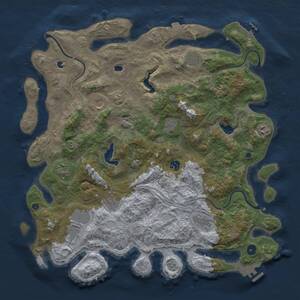 Thumbnail Rust Map: Procedural Map, Size: 4500, Seed: 614556709, 16 Monuments
