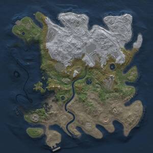 Thumbnail Rust Map: Procedural Map, Size: 3850, Seed: 809969734, 16 Monuments