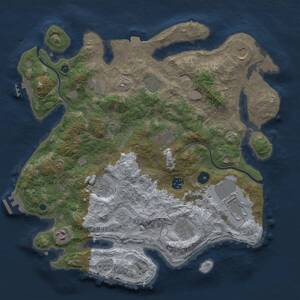 Thumbnail Rust Map: Procedural Map, Size: 3800, Seed: 967826139, 16 Monuments