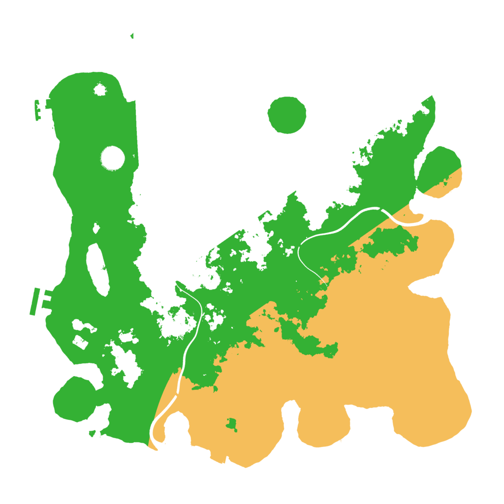 Biome Rust Map: Procedural Map, Size: 3700, Seed: 6669