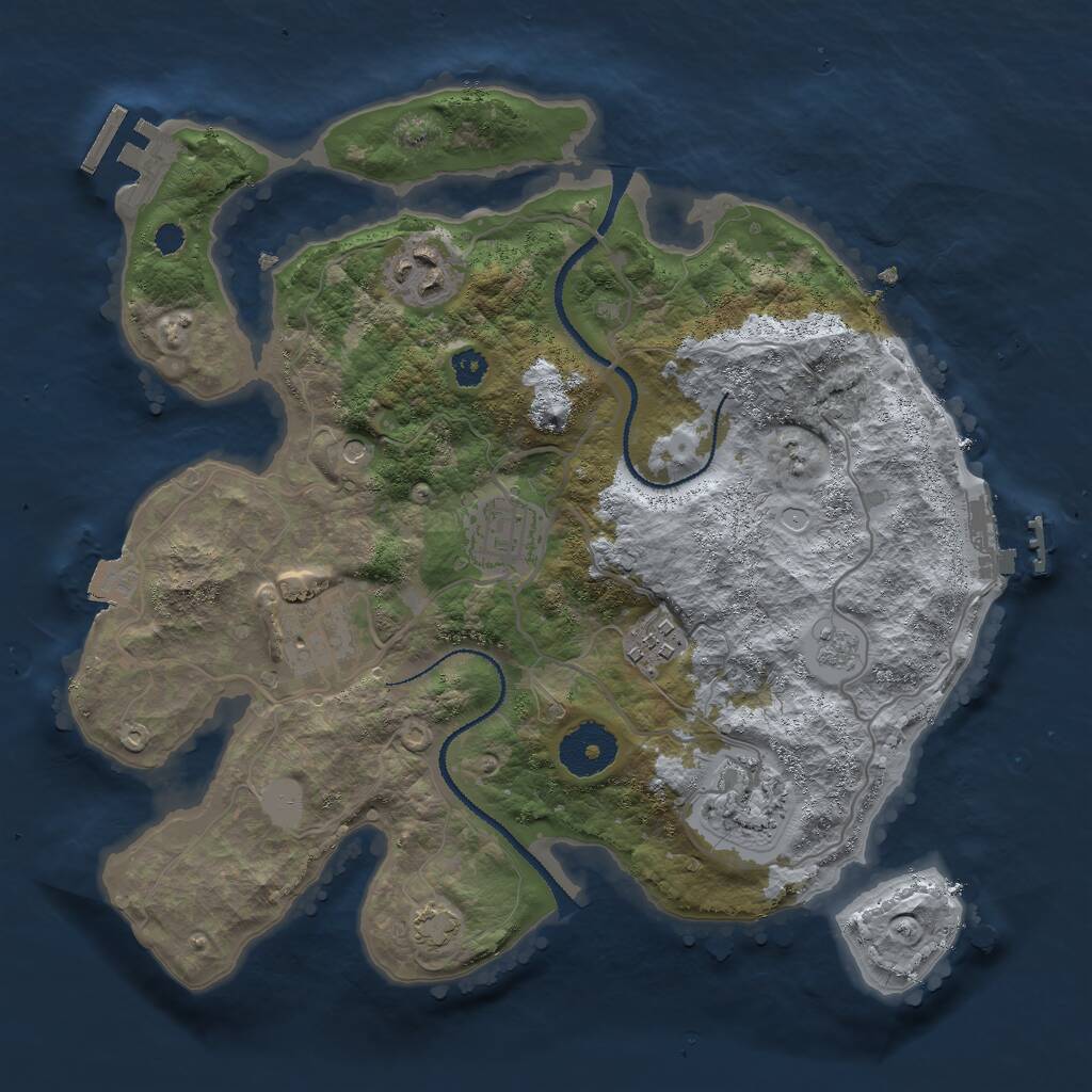 Rust Map: Procedural Map, Size: 3000, Seed: 262345735, 11 Monuments