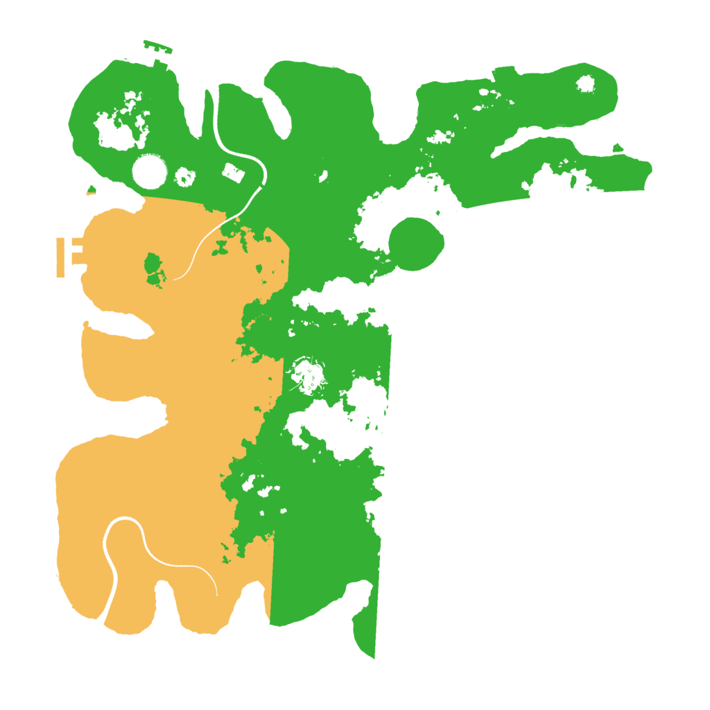 Biome Rust Map: Procedural Map, Size: 3600, Seed: 82496621