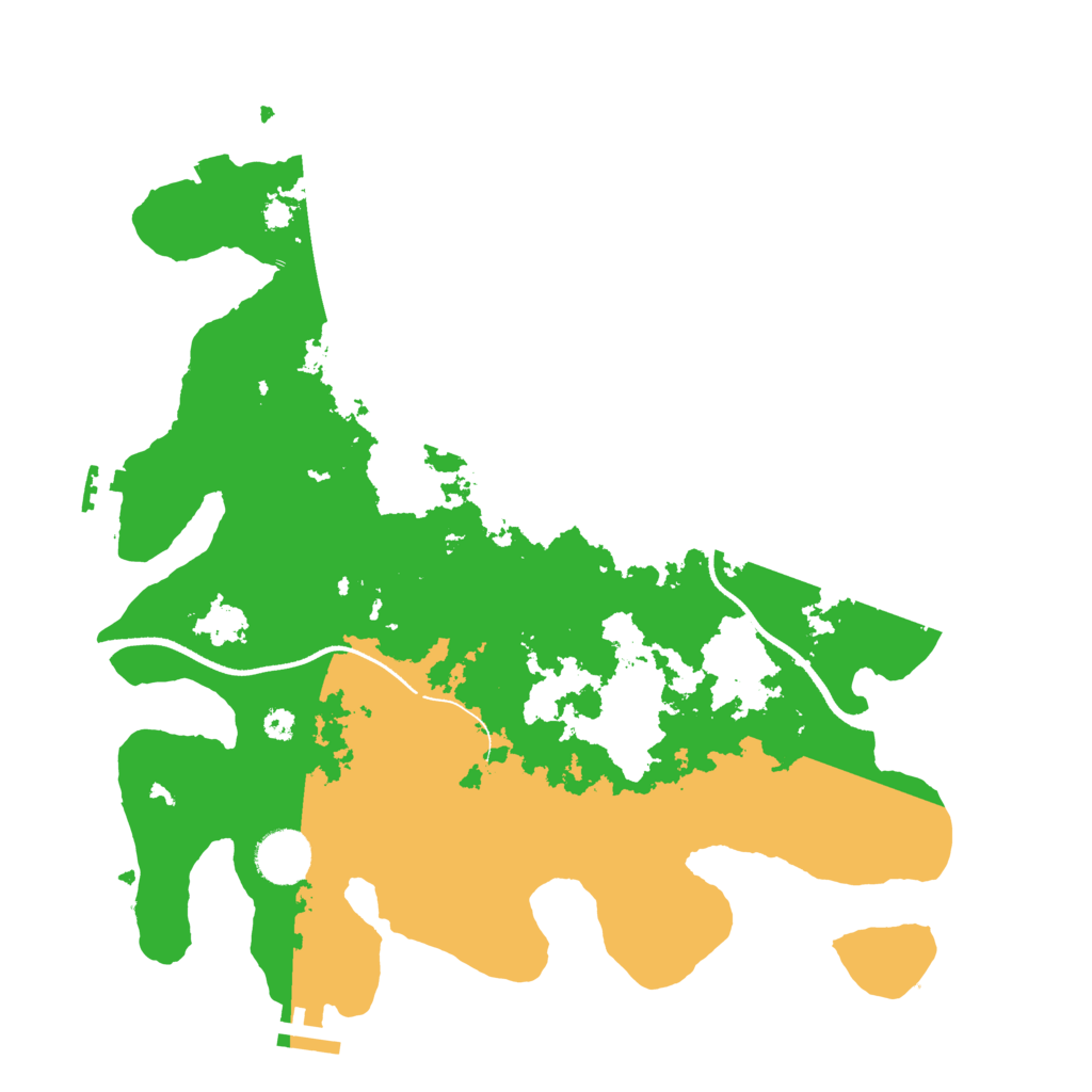Biome Rust Map: Procedural Map, Size: 3500, Seed: 77483