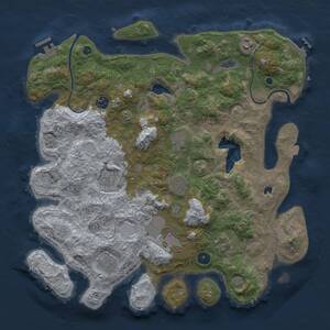Thumbnail Rust Map: Procedural Map, Size: 4000, Seed: 2041935121, 15 Monuments