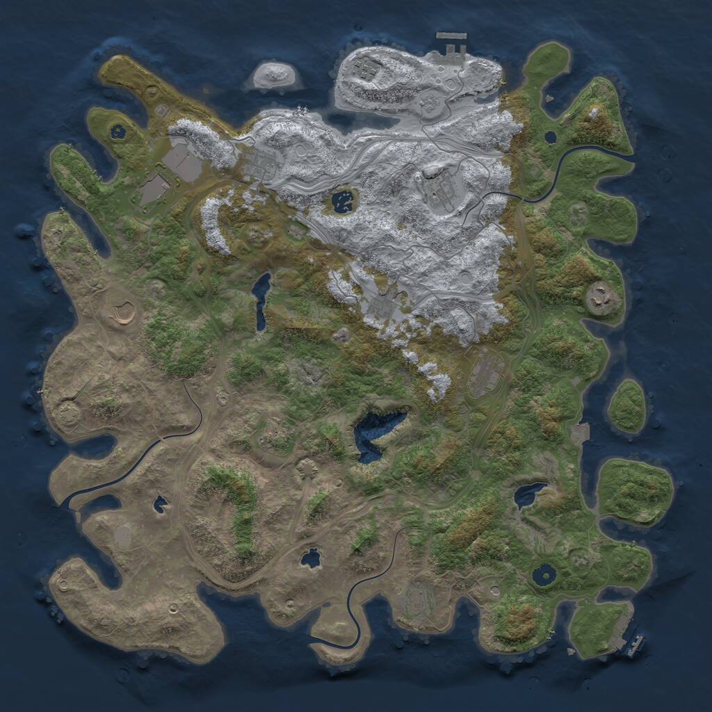 Rust Map: Procedural Map, Size: 4750, Seed: 210, 17 Monuments