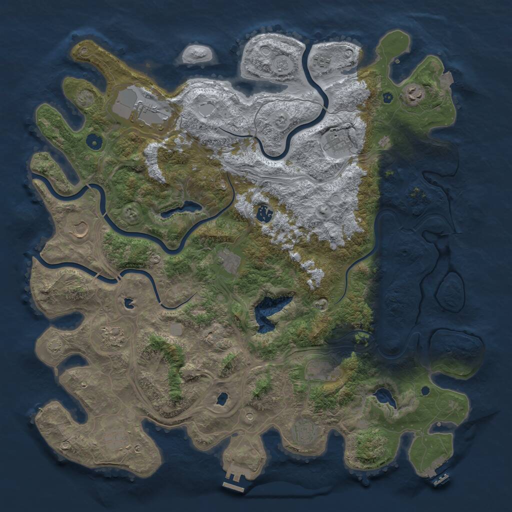 Rust Map: Procedural Map, Size: 4750, Seed: 210, 17 Monuments