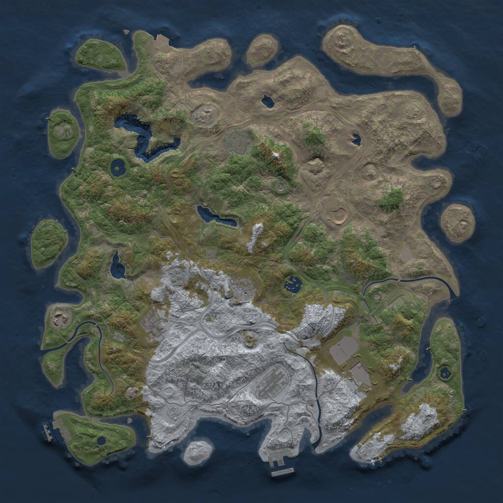 Rust Map: Procedural Map, Size: 4500, Seed: 1542759951, 15 Monuments