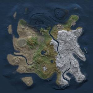 Thumbnail Rust Map: Procedural Map, Size: 3000, Seed: 1574996187, 11 Monuments