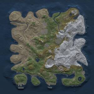 Thumbnail Rust Map: Procedural Map, Size: 3500, Seed: 1531650930, 14 Monuments