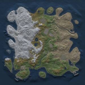 Thumbnail Rust Map: Procedural Map, Size: 3800, Seed: 198438913, 15 Monuments