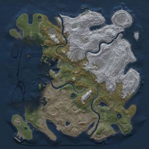 Thumbnail Rust Map: Procedural Map, Size: 4250, Seed: 551388, 16 Monuments