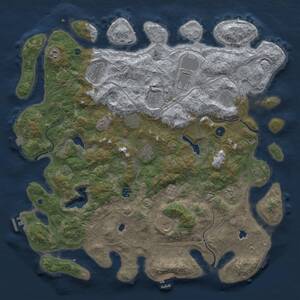 Thumbnail Rust Map: Procedural Map, Size: 4800, Seed: 1648173116, 17 Monuments