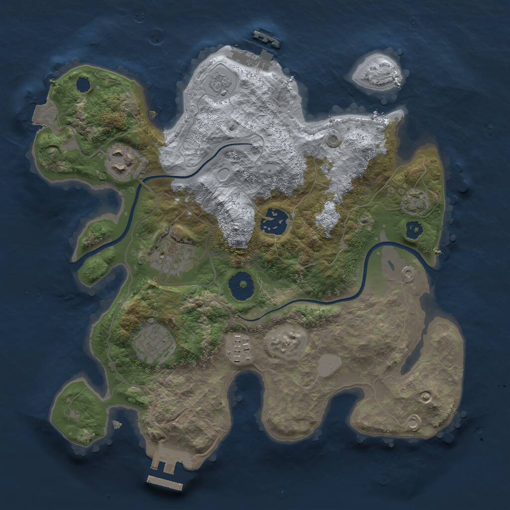 Rust Map: Procedural Map, Size: 2875, Seed: 1, 10 Monuments