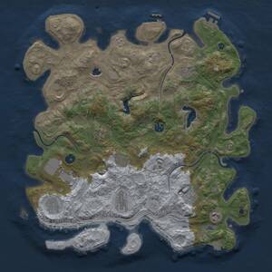 Thumbnail Rust Map: Procedural Map, Size: 4250, Seed: 428823458, 17 Monuments