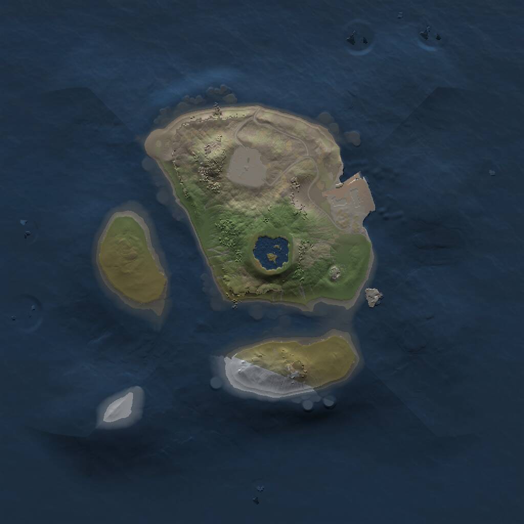 Rust Map: Procedural Map, Size: 1500, Seed: 1596387677, 1 Monuments