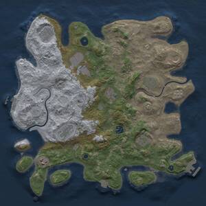 Thumbnail Rust Map: Procedural Map, Size: 3750, Seed: 1292823518, 17 Monuments