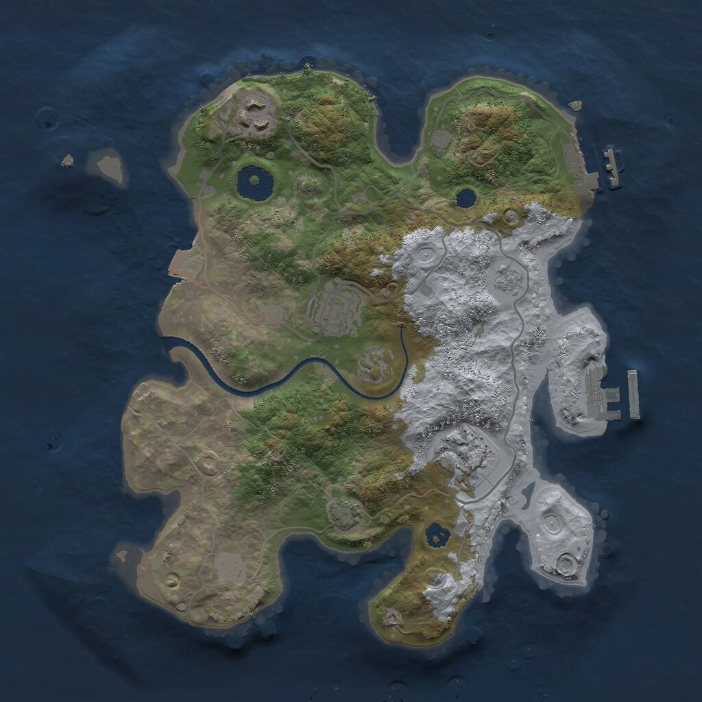Rust Map: Procedural Map, Size: 2900, Seed: 2712241, 8 Monuments