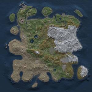 Thumbnail Rust Map: Procedural Map, Size: 3500, Seed: 75428734, 13 Monuments