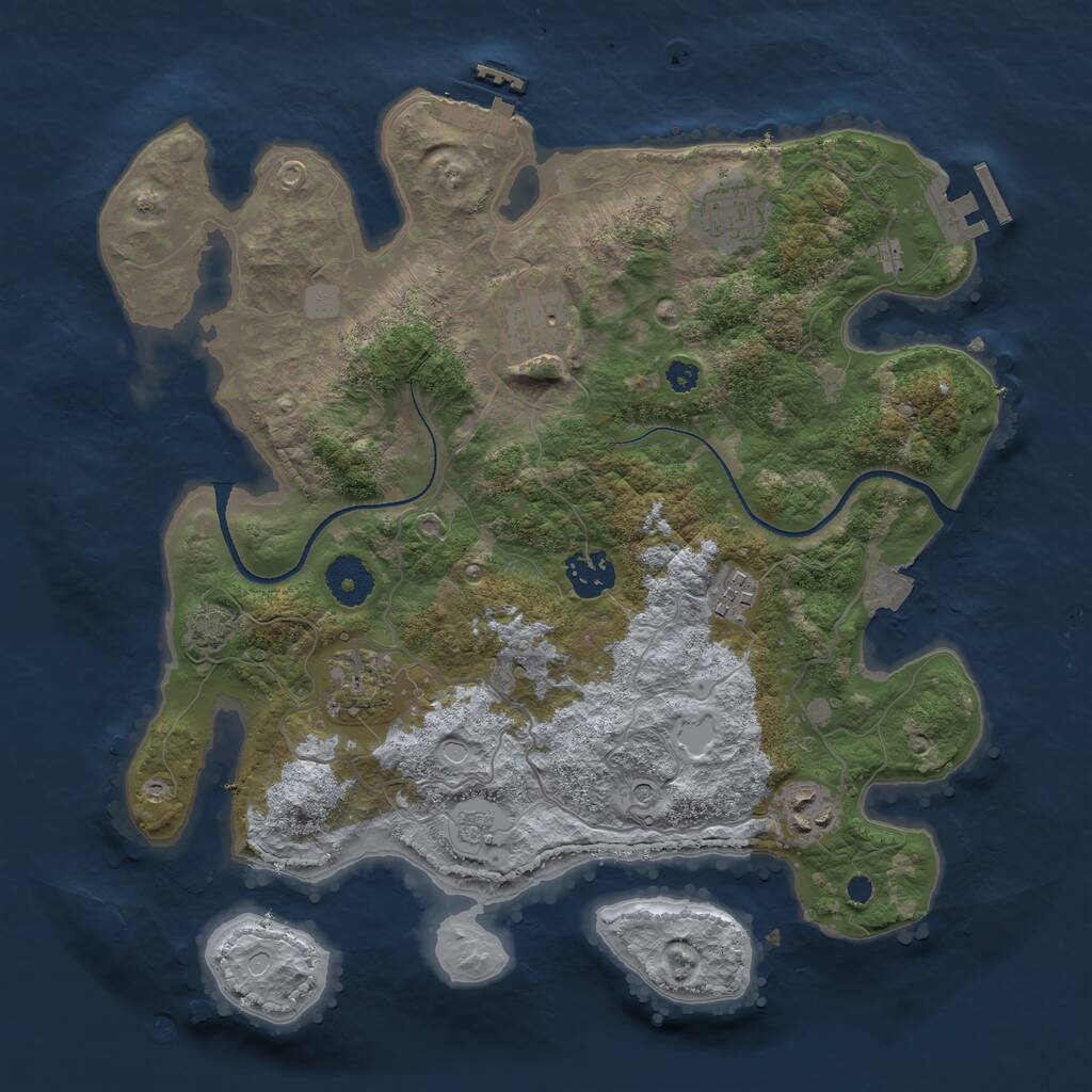Rust Map: Procedural Map, Size: 3400, Seed: 1772904284, 12 Monuments