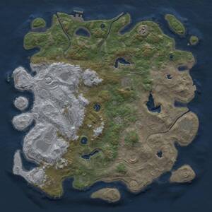 Thumbnail Rust Map: Procedural Map, Size: 4500, Seed: 1631381179, 16 Monuments