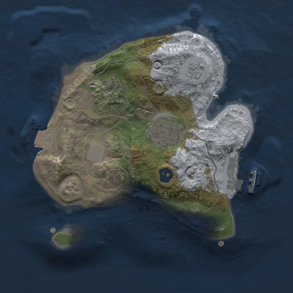 Rust Map: Procedural Map, Size: 2000, Seed: 13542881, 5 Monuments