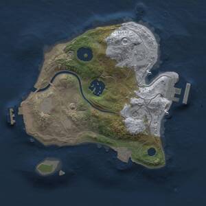 Thumbnail Rust Map: Procedural Map, Size: 2000, Seed: 13542881, 6 Monuments