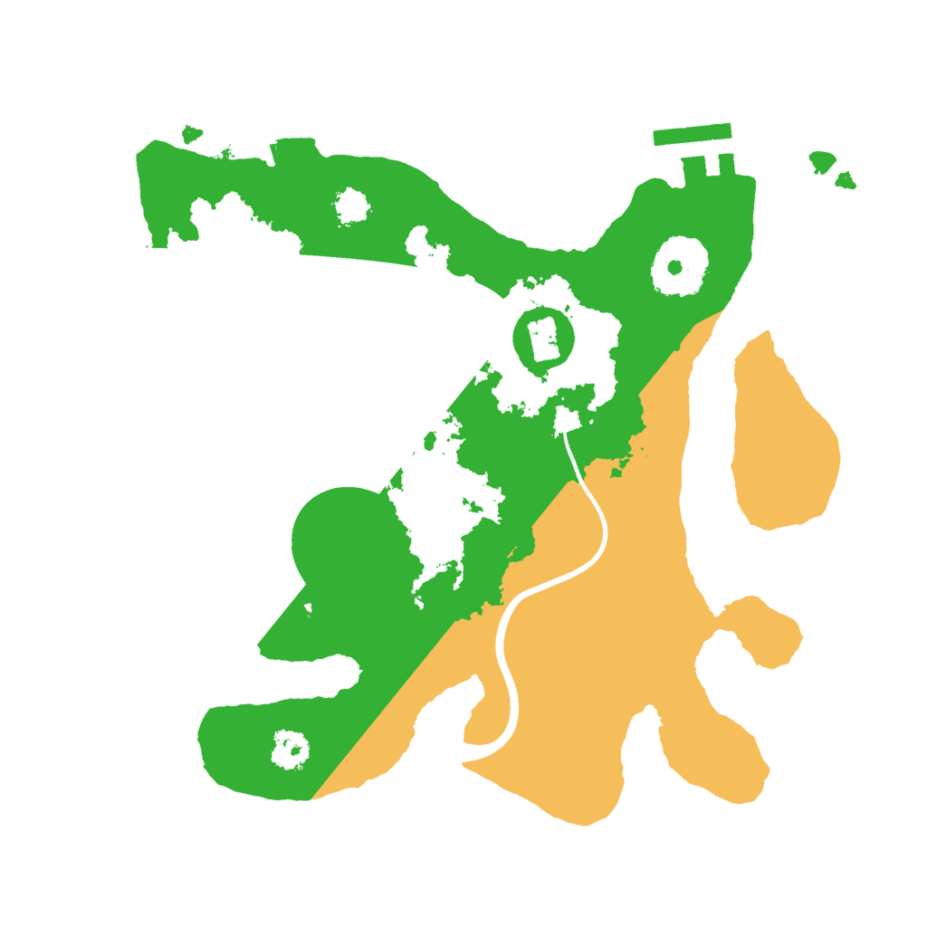 Biome Rust Map: Procedural Map, Size: 2400, Seed: 1028249555