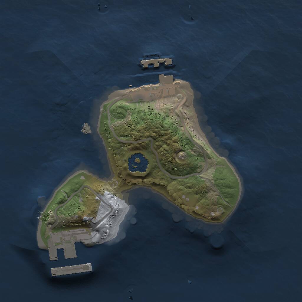 Rust Map: Procedural Map, Size: 1500, Seed: 50031, 3 Monuments