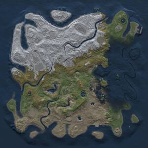 Thumbnail Rust Map: Procedural Map, Size: 4500, Seed: 1541133821, 16 Monuments